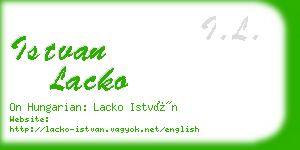 istvan lacko business card